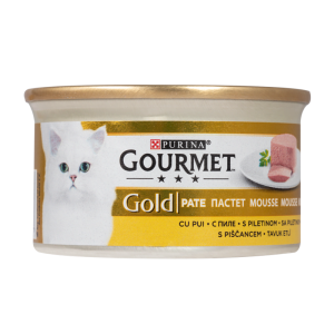 کنسرو غذای گربه گورمت مدل Gold Chicken وزن ۸۵ گرم