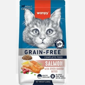 غذای خشک گربه عقیم شده ونپی با طعم ماهی تن و سالمون Wanpy Grain Free Sterilised وزن ۸ کیلوگرم